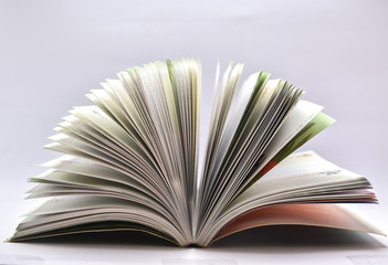 Open book isolated on white background,