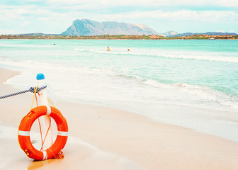 La Cinta beach at San Teodoro in Sardinia in Italy