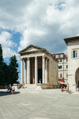 Obraz premium Temple of Augustus on Forum at Pula Croatia