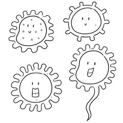 vector set of bacteria