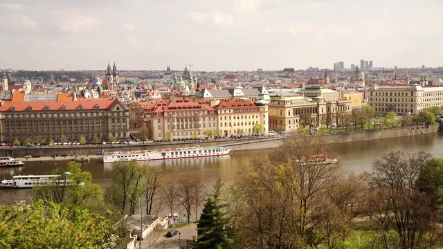 River Vltava (Moldau) in Prague, Czech Republic