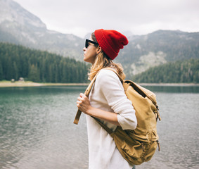 Travel woman with backpack
