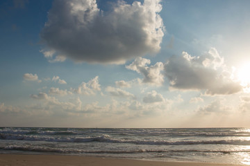 Seascape with clouds