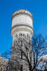 The water tower of Claude Charpentier square in Montmartre