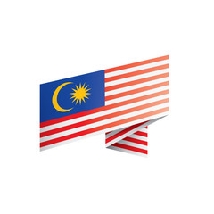 Malaysia flag, vector illustration on a white background.