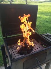 Grill with Fire