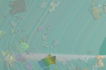 Abstract conceptual geometric blended messy shapes background. Backdrop, effect, color & illustration.