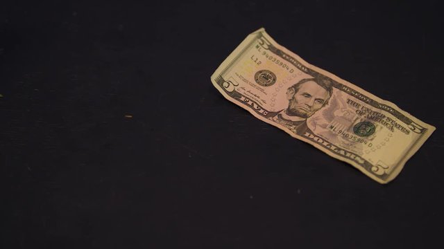 Five Dollar Bill and Five Ones