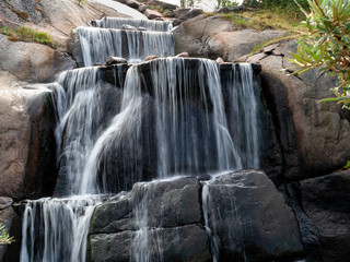 Big waterfall in the Park of Kotka, Finland