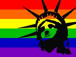 Wallpaper - Statue de la Liberté - Rainbow