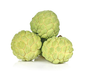 Custard apple isolated on white background,annona