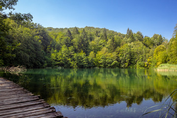 Beautiful view in Plitvice Lakes National Park. Croatia