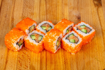 Roll with salmon