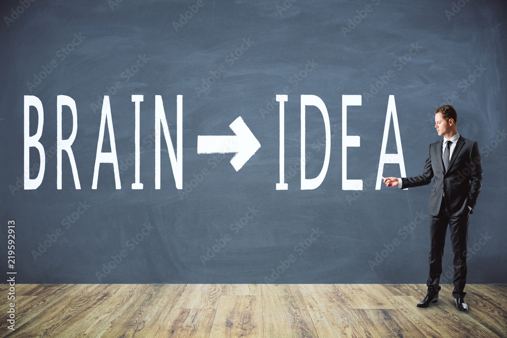 Poster brainstorm, idea and solution concept