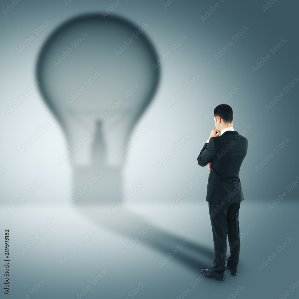 Aufkleber idea and solution concept