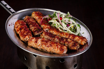 Grilled meat kebab