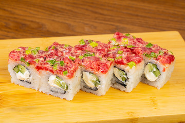 Delicious spicy tuna rolls