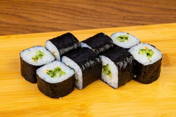 Appetizing cucumber rolls