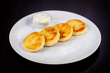 Delicious fried syrniki