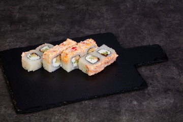 Japanese roll with salmon