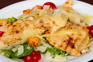 Caesar salad with chicken
