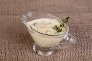 Garlic sauce with thyme