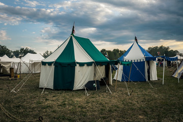 Medieval tent on a event called Cave Cladium in the bavarian forest