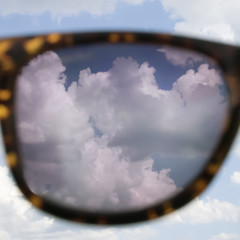 kind of clouds through sunglasses