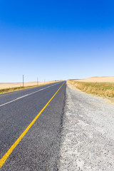 Perspective road view from South Africa, Dragon's mountains