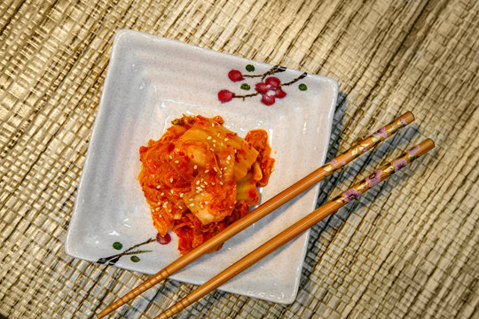 Bowl Spicy Korean Kimchi