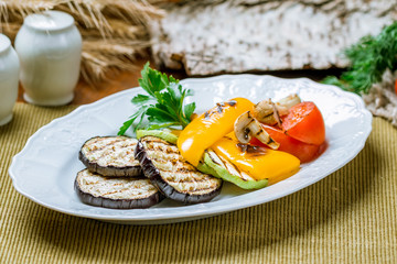 grilled vegetables on a plate