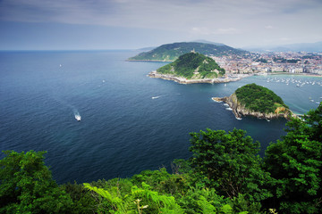 View of San Sebastian, famopus resort in Spain, Europe