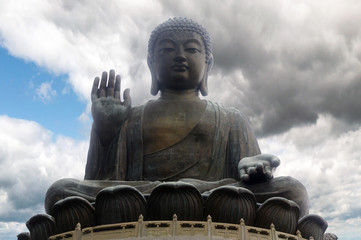 The enormous Tian Tan Buddha at Po Lin