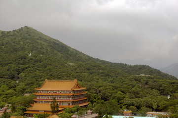The enormous Monastery Po Lin