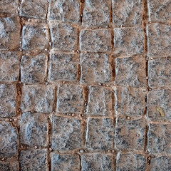 Dirty cobblestone floor texture