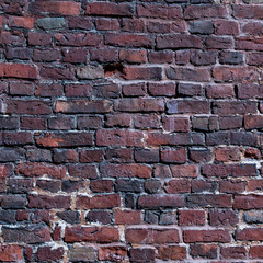 Texture of red brick stone wall