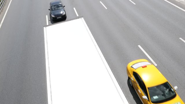 MOSCOW, RUSSIA - JULY 30, 2018. Traffic At Moscow Loop Highway MKAD Timelapse