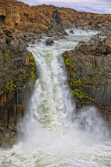 Aldeyjarfoss Waterfalls with Basalt Columns
