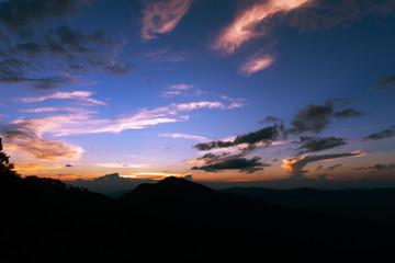 Dramatic sky in evening time beautiful color for nature background