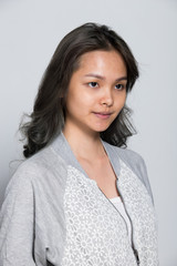 Fototapeta premium Asian Woman before make up hair style. no retouch, fresh face