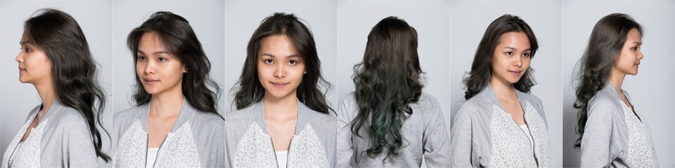 Asian Woman before make up hair style. no retouch, fresh face