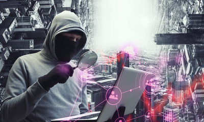 Hacker man steal information