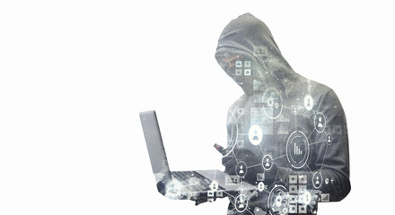 Hacker man steal information