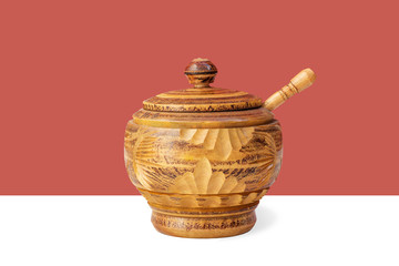 Wooden pot
