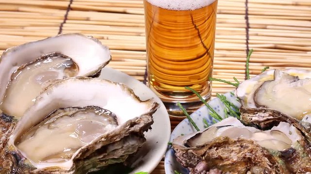 岩がきとビール
