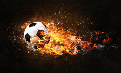 Soccer Ball on Fire © Sergey Nivens