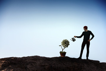 Make your income grow. Mixed media