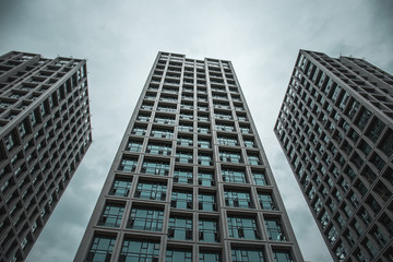 Fototapeta na wymiar Commercial skyscrapers in the city