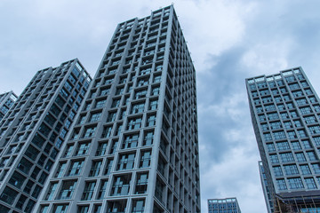 Fototapeta na wymiar Commercial skyscrapers in the city