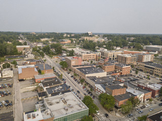 Kent Ohio, Aerial view of Kent & Kent State University